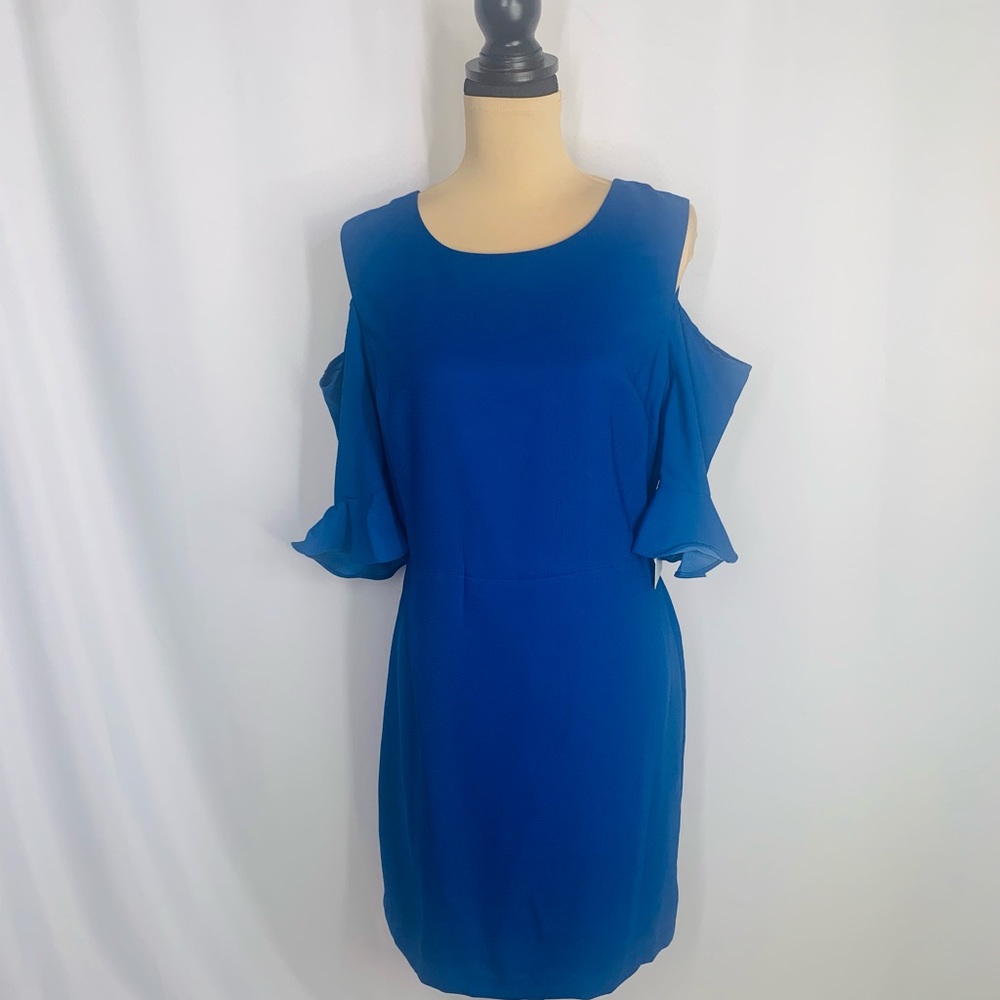 CeCe Blue Cold Shoulder Dress